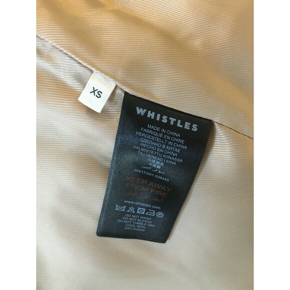 Whistles Long Coat Jacket Faux Fur Teddy Sherpa Beige Size XS Winter Pockets - Picture 8 of 13